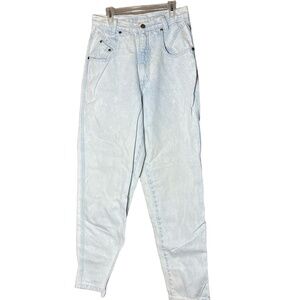 ZENA Jeans Light Blue Acid Wash Vintage High‎ Waisted Tapered Retro Mom size 10